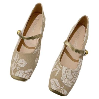 新中式配旗袍的鞋子复古女单鞋