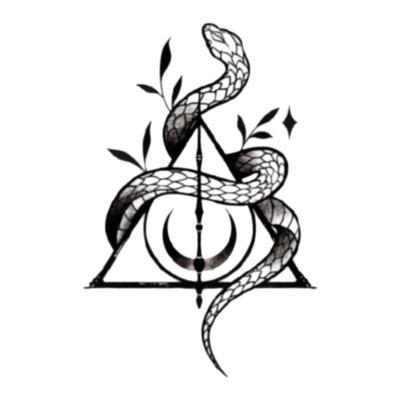 再变草本纹身贴蛇之印原创设计图