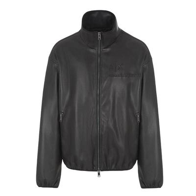 Armani/阿玛尼男士潮牌皮夹克