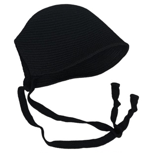 倪妮同款黑色帽子日本大头围渔夫帽女系带百搭盆帽显脸小遮阳防晒