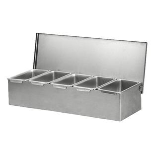 不锈钢调料盒翻盖调味盒带盖家用厨房收纳饭店冰粉配料盒配菜商用