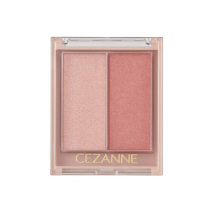 双拼~日本CEZANNE倩诗丽双色腮红高光膏修容提升气色不飞粉女新手