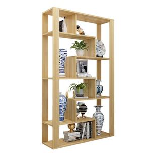 简约现代置物架双面隔断多层书架小户型落地博古架多宝阁家用茶架