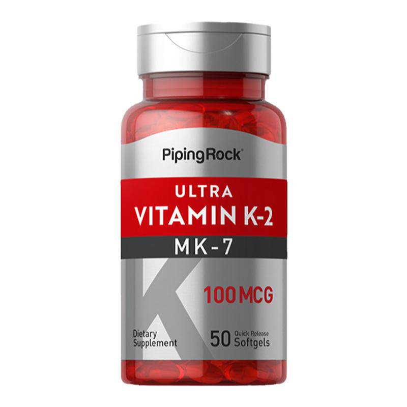 美国进口朴诺维生素K2胶囊MK-7助钙吸收100mcg健康骨骼凝血不含d3