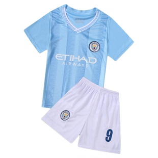 曼城球衣主客场哈兰德足球服套装男定制欧冠成人儿童比赛训练队服