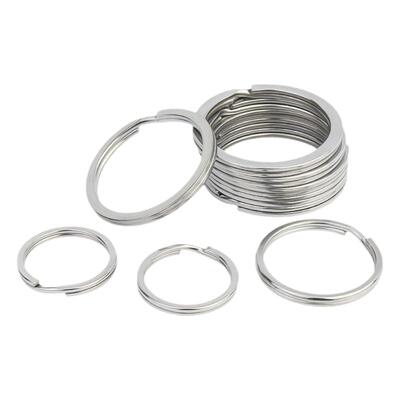 金超304不锈钢双圈环光圈双环扁平双圈不锈钢连接环钥匙圈公仔环