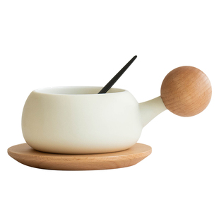 叁旬知馨咖啡杯高档精致家用陶瓷水杯高颜值杯碟套装拿铁拉花杯子