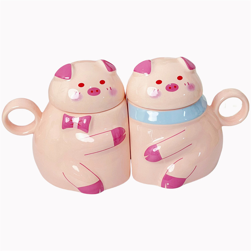陶瓷可爱大众是小猪情侣对杯礼物