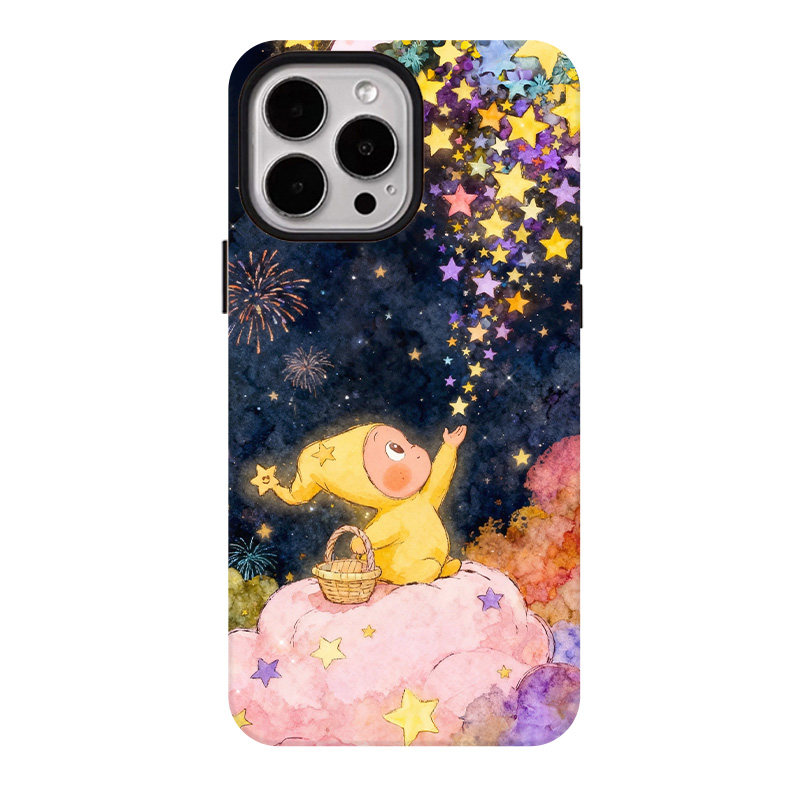 梦幻小星星适用苹果17promax手机壳iphone16pro菲林磁吸支架个性华为P80小米15小众vivo防摔保护壳oppo潮玩款