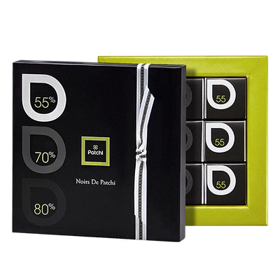 三种纯度黑巧克力patchi精致礼盒