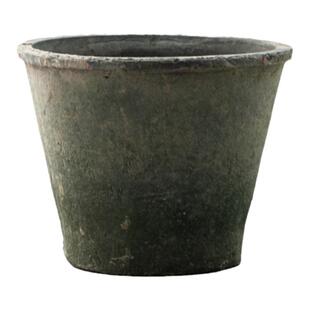 大口径花盆高筒红粗陶瓷多肉植物花器阳台控根盆具手工青苔泥瓦盆