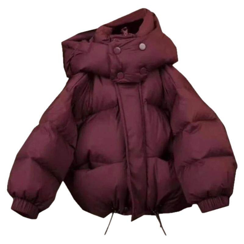 反季新款安可拉红儿童加厚洋气羽绒棉服外套连帽男女童韩版面包服