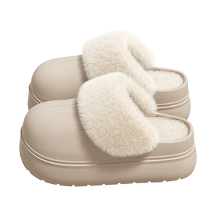 医用手术室拖鞋女款2025新款冬季外穿毛绒保暖防水可拆卸棉拖鞋女