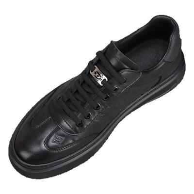 2025新款秋季黑色男士板鞋真皮