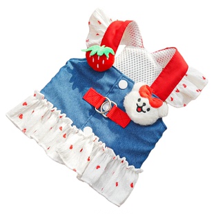 原创胸背带宠物狗狗猫咪衣服泰迪比熊法斗雪纳瑞犬猫连衣裙狗