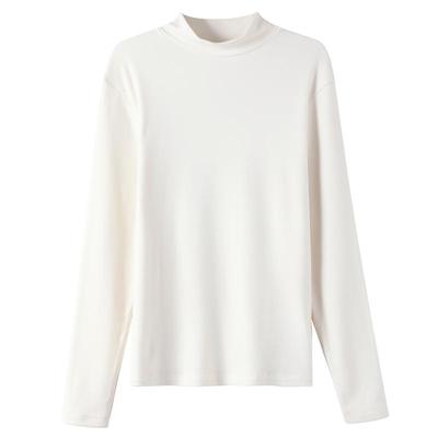 OSA白色半高领打底衫百搭T恤