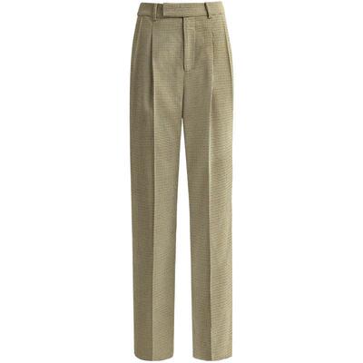 COCOBELLA千鸟格高腰休闲裤