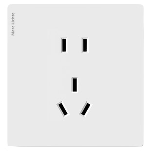 致尚白色86型开关插座面板五孔带开关LED指示灯家用墙插全屋套餐