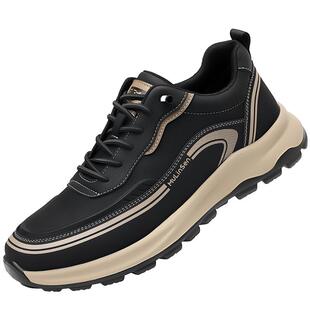 木林森男鞋2026新款春季运动休闲真皮商务通勤一脚蹬软底防滑皮鞋