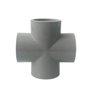 戎生PVC管等径四通UPVC平面接头塑料下水排水管配件大全25 32