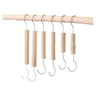 服装店S型原木挂钩帽子饰品包吊挂展示架童装挂衣架实木S钩挂衣钩