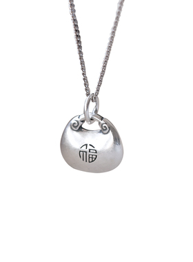 足银999女实心银坨坨项链福袋