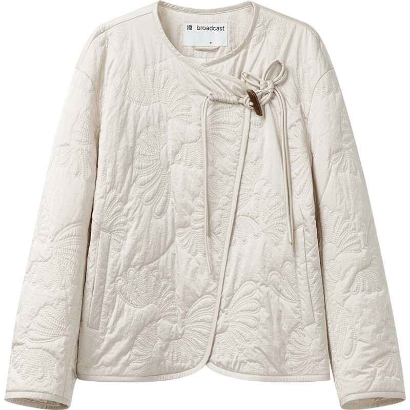 播春季新中式棉服女季文艺风刺绣轻薄棉衣BDS1PD1559