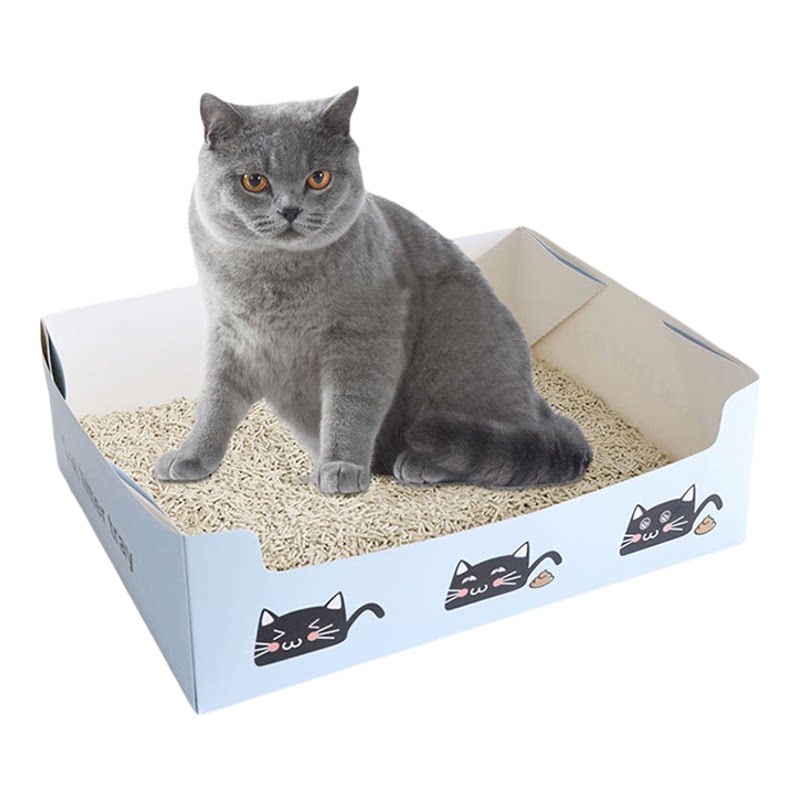 一次性加厚纸质折叠猫砂盆