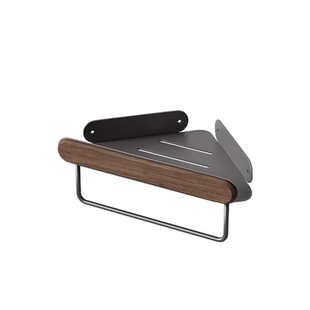 胡桃木厨房调料品置物架免打孔多功能转角三角架壁挂调味料收纳架