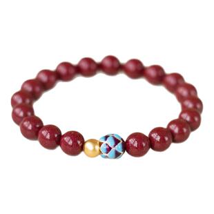 深圳弘法寺天然原矿朱砂手串福莲静心高纯度转运珠本命年手链遇莲