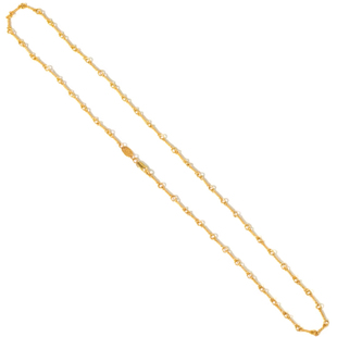 克罗潮银饰品潮牌925纯银永恒之心镀22K金项链男女同款颈链锁骨链