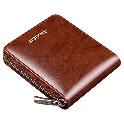 钱包男款2025新款短真皮质感拉链多功能防盗刷驾驶证卡包男士钱夹