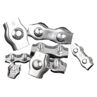 304不锈钢钢丝绳卡扣单头双夹头刹车线夹头卡头紧固夹线夹子锁扣