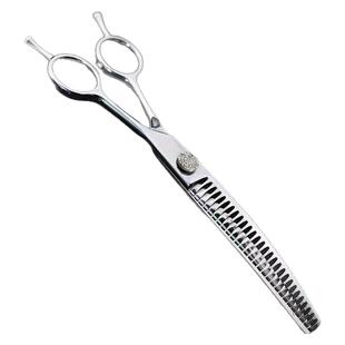 7英寸(18厘米)专业宠物剪刀弯鱼骨弯牙剪美容师狗狗打薄修毛