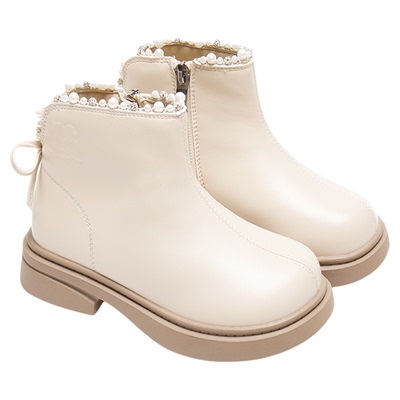 小米步女童2025秋冬季新款皮靴