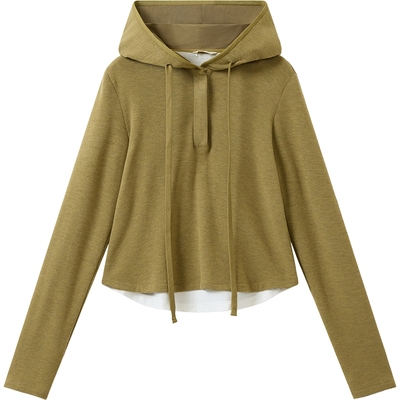 播商场同款修身百搭连帽套头卫衣女25秋冬新款松弛卫衣BDS4VD3012