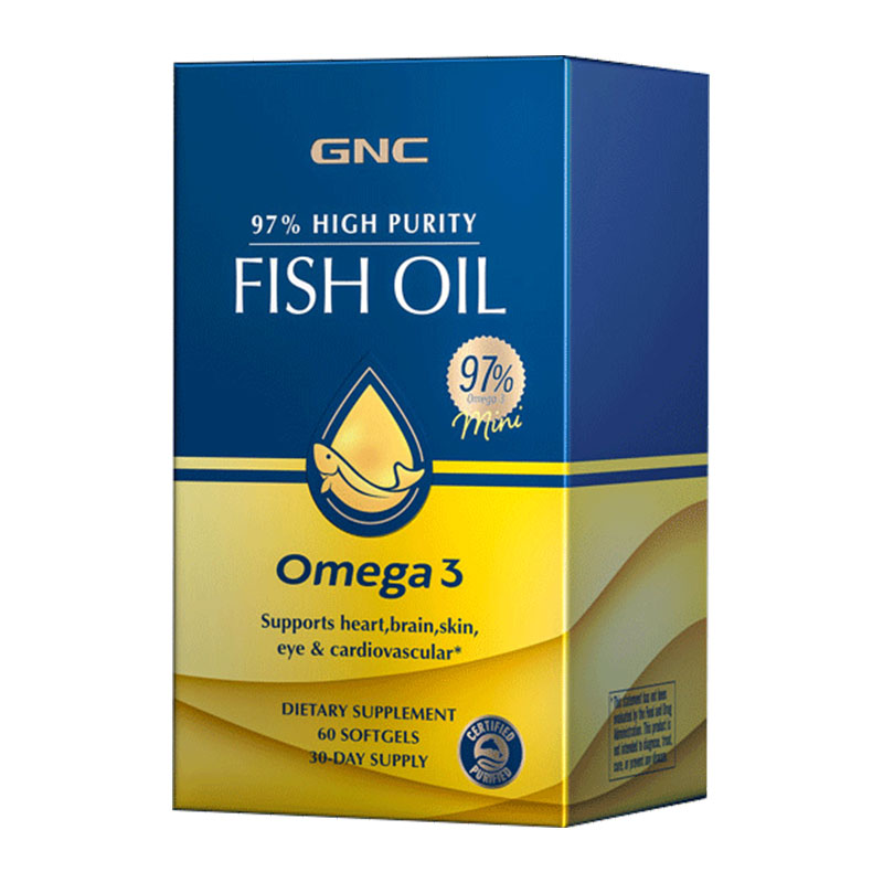 GNC健安喜97%高纯度鱼油深海鱼软胶囊鱼肝油深海鱼油omega3官方