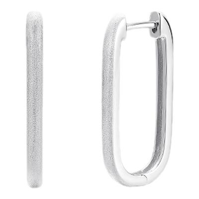 真我不凡925银方环U形钉沙耳环