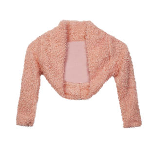 2025年秋冬女童公主裙长袖披肩坎肩表演礼服花童保暖毛绒短外套