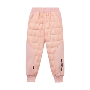 鸭鸭儿童羽绒裤冬季新款男女童束脚裤加厚保暖中大童轻薄款裤子WJ