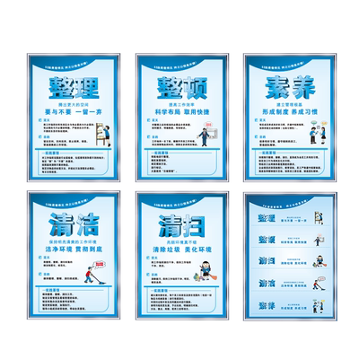 5s管理标识牌贴墙6s安全生产标语