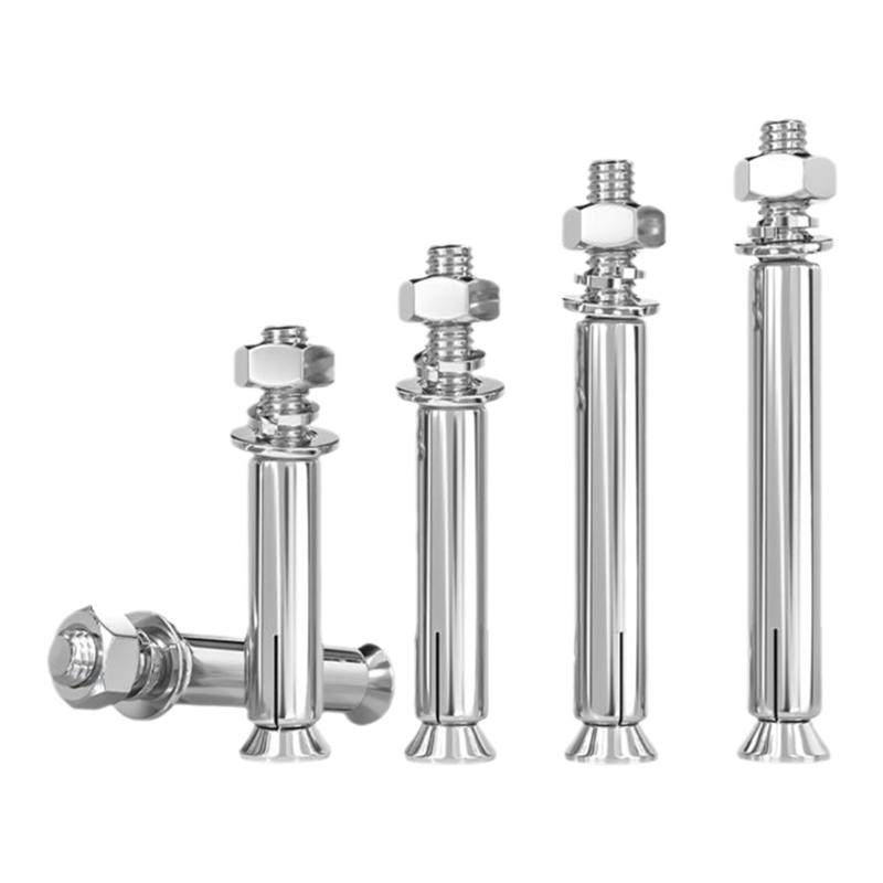 国标304/201/316不锈钢膨胀螺丝螺栓加长拉爆膨胀管钉外管M6M8M10