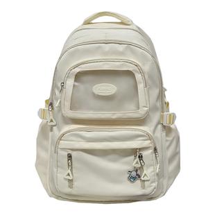 高颜值大容量书包女初中女生高中学生双肩包 日系ins小众痛包背包