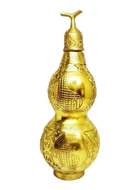 寅亥堂纯黄铜吉祥物八卦葫芦摆件