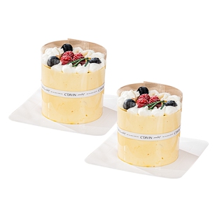 英国蛋糕围边慕斯4寸自粘透明硬圈6寸3小包装装饰烘焙生日塑料纸8