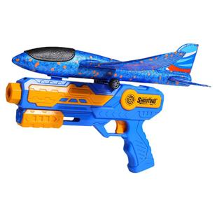 网红泡沫弹射飞机发射枪儿童户外男孩手抛弹射枪纸风筝飞天小玩具