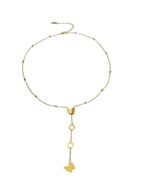 日韩新款气质高级感蝴蝶流苏项链