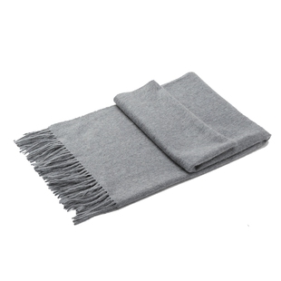 皮皮狗纯羊绒纯色围巾女士围脖披肩送妈妈生日礼物长辈