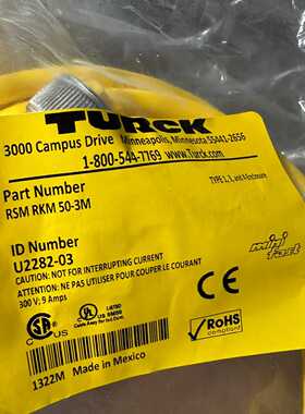 询价-TURCK图尔克电源连接线预制线缆RSM  RKM50-3M