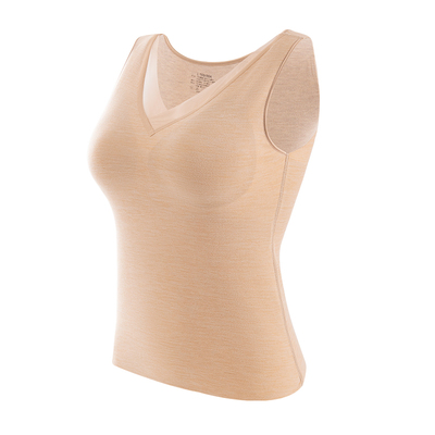 简约无速热含绵羊毛中年保暖背心